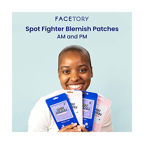 FACETORY Spot Fighter Acne Blemish Patches for Pimples (150 Counts)- Day and Night Options, Hydrocolloid Patches for Acne Spot Treatment (2 Sizes Each Pack)