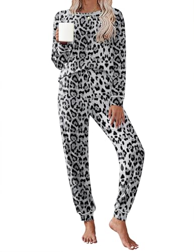 Image of Ekouaer Pajamas Set for Women Soft Comfy Pjs Sets Long Sleeve Sleepwear Loungewear S-XXL
