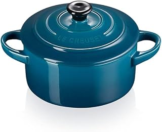Le Creuset Mini cocotte de cerámica de gres, 10 cm, 0, 2L, Deep Teal, 71901106420100