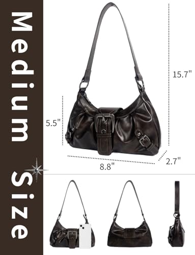 Vintage Purses For Women Small Shoulder Bag Mini Leather purse Y2K Hobo bags4