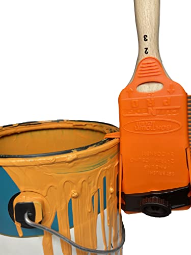 Cut-N-Edge Pro : Upgrade To Ultimate Paint Brush Edger And Guard. Multi-Purpose 6 In 1 Tool (Blue/Orange) | Paint Edger | Trim Edger | Paint Brush Cover (2 Inch Pro + Brush) #TOP7