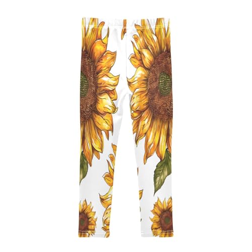 Toddler Girls Leggings Printed Yoga Pants Leggings Van Gogh Style Sunflower for Kids2