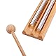 Alnicov Doppelton-Meditationsklingel mit Schlägel, Percussion-Instrument für Gebet, Yoga, östliche Energien, Heilung oder Lehrer Klassenzimmermanagement