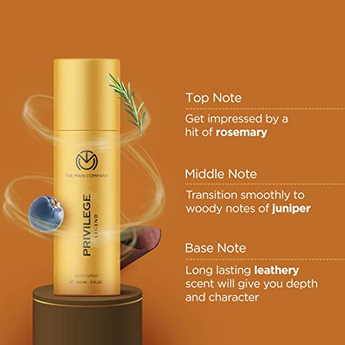 Image of The Man Company Privilege Legend Deodorant for Men -150ml, Pack of 3 | Premium Body Spray | Long-Lasting Fragrance | Perfect Deo Set For Everyday Use | Gift for Husband, Boyfriend