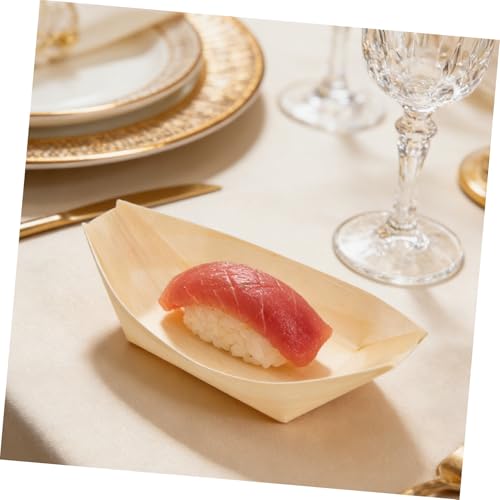 Platos Desechables de Madera para Sushi 6 Pulgadas 100 pcs miniatura 7