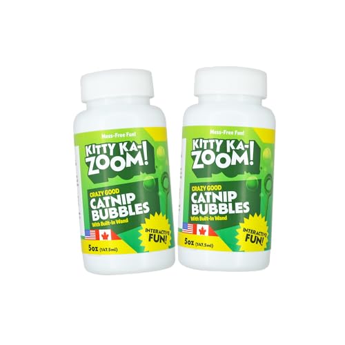 KITTY KA-ZOOM Catnip Bubbles - 5oz. Bottle with Built-in Wand
