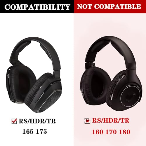 Cooling Gel Ear Pads Headband Compatible con Sennheiser RS165/RS175 HDR175/HDR165/HDR175/TR165/TR175 Almohadillas de repuesto con tela de seda de hielo y grosor adicional miniatura 2