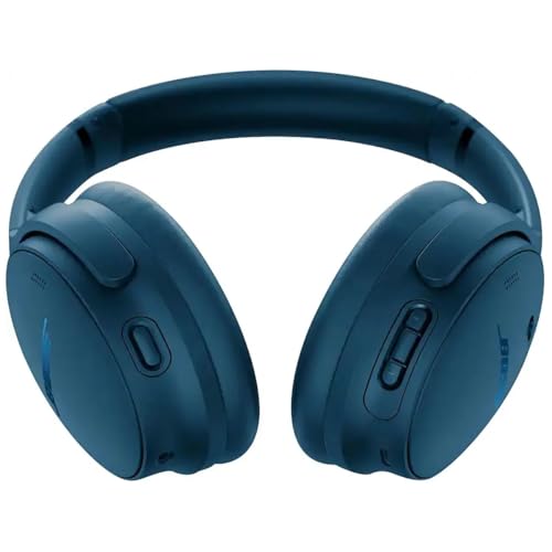 Image of Bose QuietComfort Bluetooth Headphones, Wireless Headphones with Active Over Ear Noise Cancelling and Mic, + Green Extreme 20W 2-Port Wall Charger & Stand (Twilight Blue)