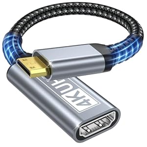 Mini HDMI naar HDMI Adapter, Mini HDMI Man naar HDMI Vrouw 4K@60Hz 18Gbps met HDR 3D ARC HDCP, Compatibel met Raspberry Pi Zero/W, DSLR, Camcorder, Laptop, Tablet, HDTV, Projector, Kamera