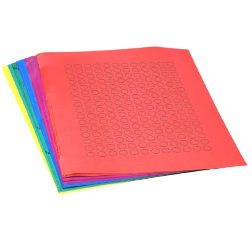 Globe Scientific LCS-D95RW Cryogenic Dots Label Sheet for 0.5-1.5mL Tube, 9.5mm Diameter, Assorted, Pack of 3840