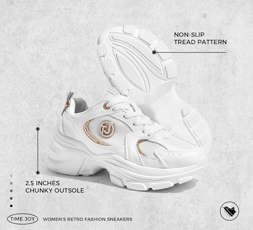 Women's Chunky Platform Sneakers Retro Dad Shoes with Recyclable Material Insole Anti-Slip Rubber Sole & Lightweight Cushion for Casual, Streetwear & Daily Outfits3