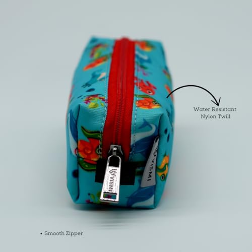 Image of VISMIINTREND Sea World Pre Printed Flat Pouch - Lightweight and Multi-Purpose Organizer for Girls & Boys, Adults