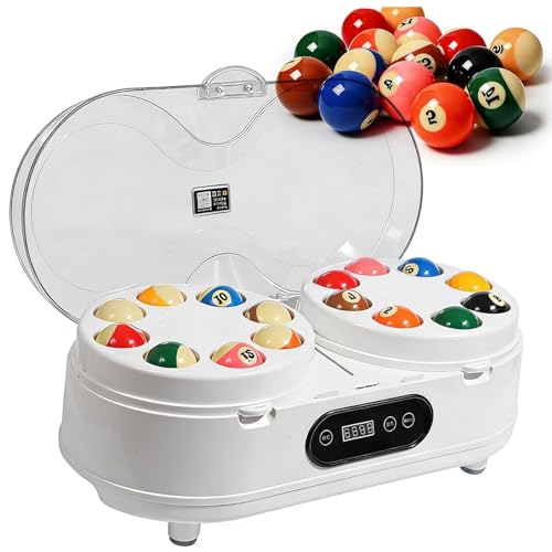 Machine de nettoyage pour billes de billard électriques de 52,5mm blanche
