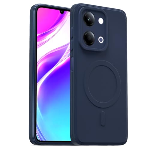 Image of Pikkme Back Cover for Vivo Y11 5G Soft Matte Silicone Mag-Safe Design (Mag-Safe Not Support) Camera Protection | Slim Fit Bumper Cover (Blue)