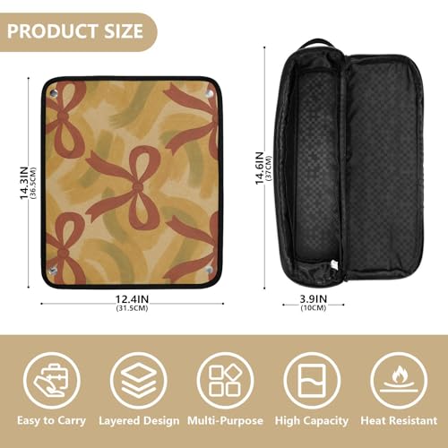 Bolsa organizadora de viaje para herramientas de cabello con tapete resistente al calor, desmontable, para planchas, alisadores, rizadores y accesorios de estilizado miniatura 4