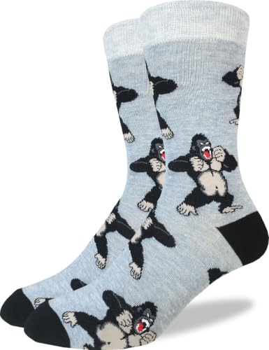 Good Luck Sock Men's Gorilla Socks, Big & Tall, Shoe Size 13-17