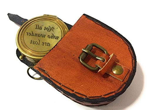 Brújula de Latón NauticalMart con Estuche de Cuero miniatura 6