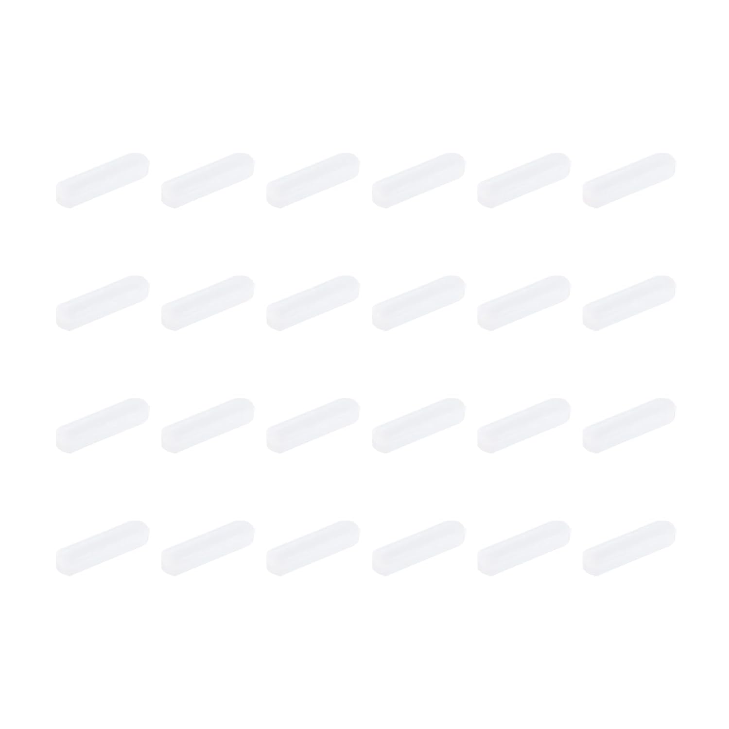 MECCANIXITY Magnetic Stirrer Mixer Stir Bar Rod 30mm(1.18") x8mm Cylinder Shape PTFE Coating Magnet White for Laboratory 24Pcs