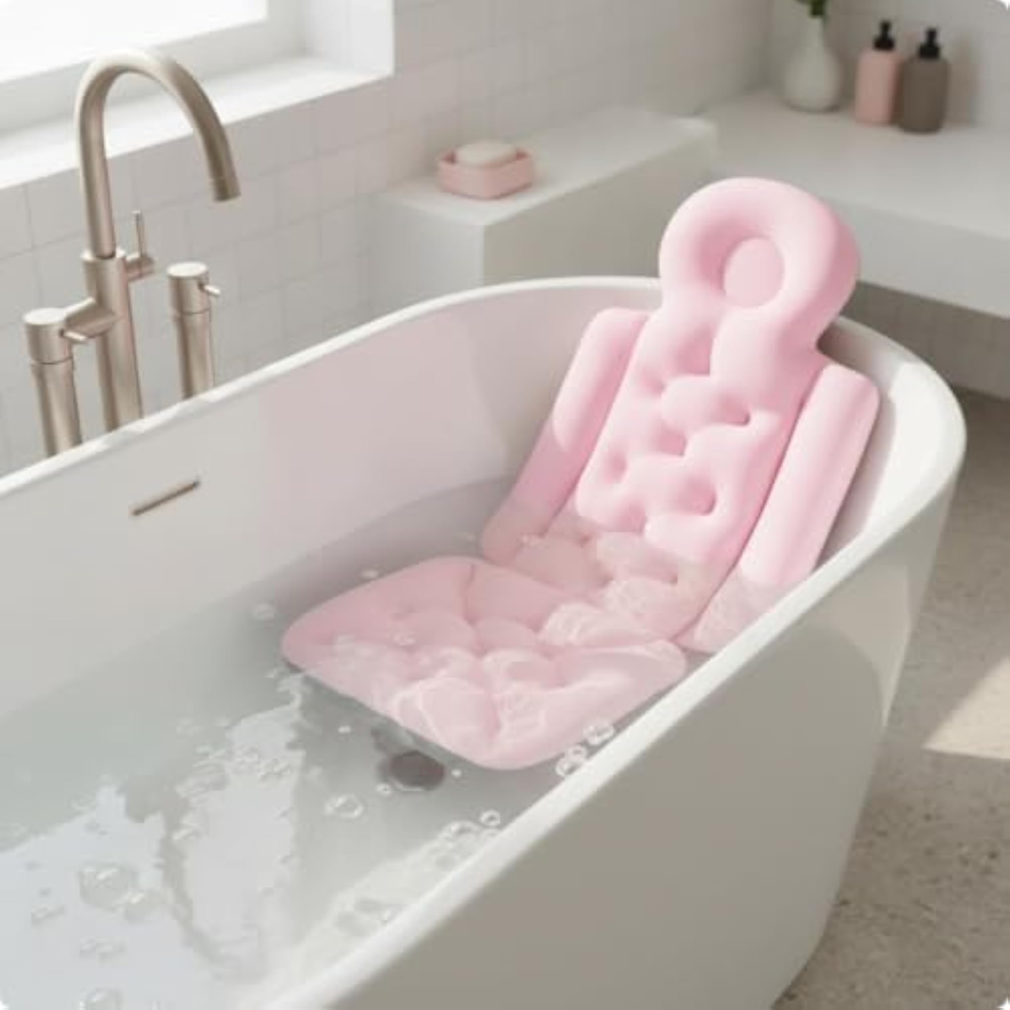 Full Body Bath Pillow, Supportive Bathtub Cushion