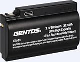 GENTOS(ジェントス) LED ヘッドライト USB充電式 【明るさ550~1500ルーメン/実用点灯7~15時間/後部認識灯】 専用充電池または単3形電池4本 (別売り) 使用 Gシリーズ GH-201RG/GH-203RG/GH-280RG/GH-300RG/GA-22/GA-23