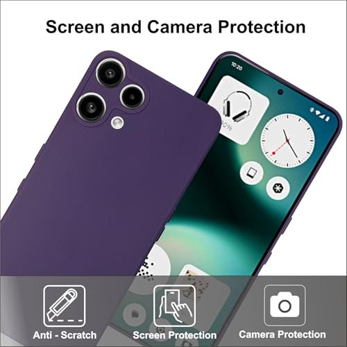 Image of SBMS Silicone Back Cover Case for Nothing Phone 3A Lite | Soft Micro-Fibre Lining Inside | Camera Protection Bump | Shockproof Back Cover Case for Nothing Phone 3A Lite (Candy Cloth Purple)