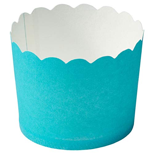 DecoPac Türkisfarbene gewellte Backförmchen, Backform, 50 Stück, perfekt für leckere Cupcakes, zarter gewellter Rand, 50 Stück (1 Stück)