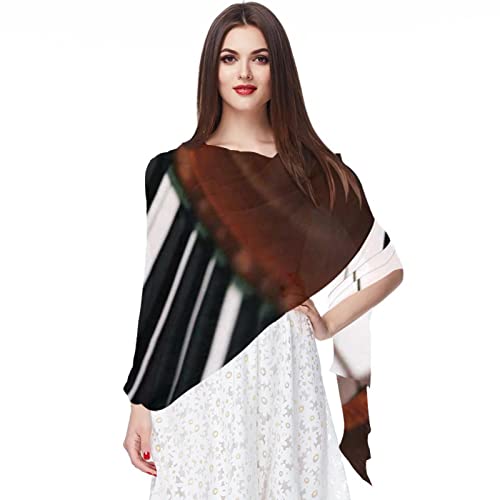 Foulard en mousseline de soie imprimé vache pour femme grand châle de plage multicolore