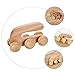 COLLBATH Shaped Deep Tissue Massage Roller Handheld Wooden for Muscle Relief and Tension Release Portable Lightweight for Gym Travel and Office Use