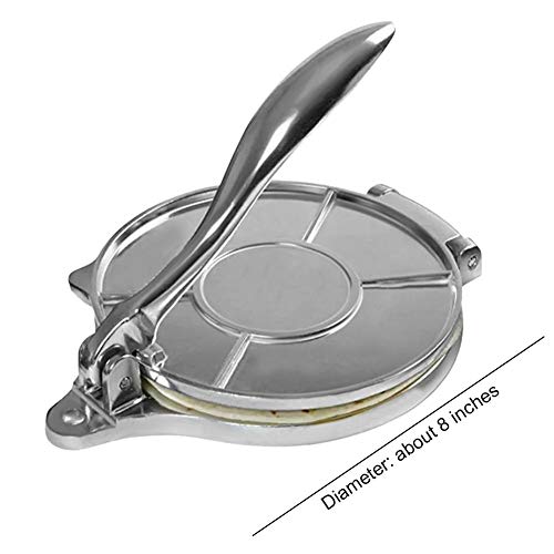 HEYJUDY Non-Stick 8 Inch Flour Corn Tortilla Press Maker, Aluminium Foldable Corn Dough Press Machine Coated Flat Bread Press Makers Easy Cleaning for Restaurant Kitchen