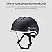 Aomiun Bike Helmet with USB Rechargeable LED Rear Light, Adjustable Cycling Helmet with Visor, Mountain Bike Scooter Helmets for Adult Men Women Night Riding (M 55-58CM)