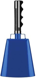 Anima fuertemente con este cencerro de acero ideal para eventos deportivos, fiestas y más (azul)