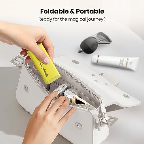 Image of Klearlook 4 in 1 Adjustable Phone Stand - 360 Rotation Handsfree Viewing, Foldable Travel Essentials, Accessory for Flight /Home /Office - Yellow