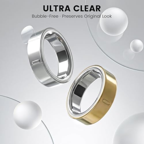 Ultra-Thin Clear Skin Protector for Oura Ring Gen 4/4 Ceramic/Gen 3, Invisible Transparent Anti-Scratch Protective Film - Additional View