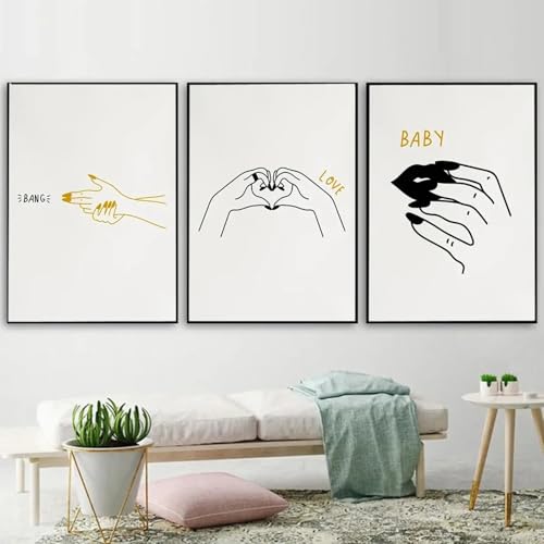 Affiches et impressions nordiques salon : une toile abstraite lèvres