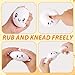 Squishy Dumpling Stress Balls for Adults, Dumpling Squishy Toys for Kids, Dumpling Fidget Sensory Toy, Squeeze Dough Ball Stress Relief Toy, Stretchy Stress Ball Squish Toys for ADHD