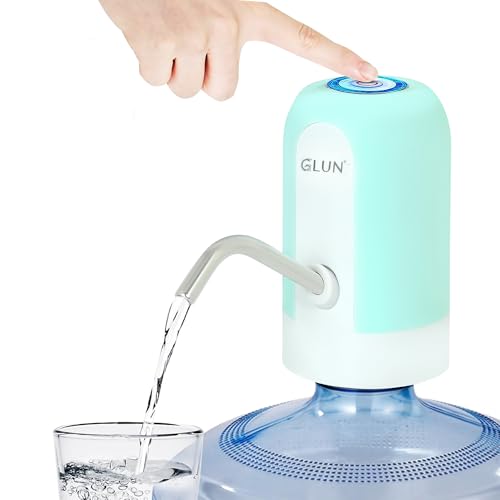 GLUN® Portable Dispenser, Rechargable Type-C USB Port, Pumps Water, Juice, Drinks Upto 5 to 20 Litre Bottle, Premium Colour & Portable Design