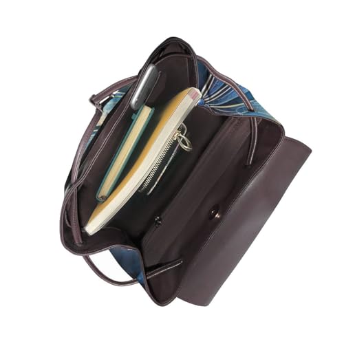 Sac à dos en cuir bleu libellule compact pour libérer vos mains avec style