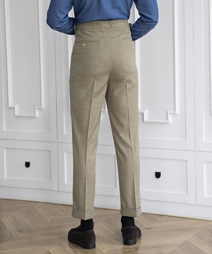 Men's Gurkha Naples Italian Old Money Style Dress Pants2