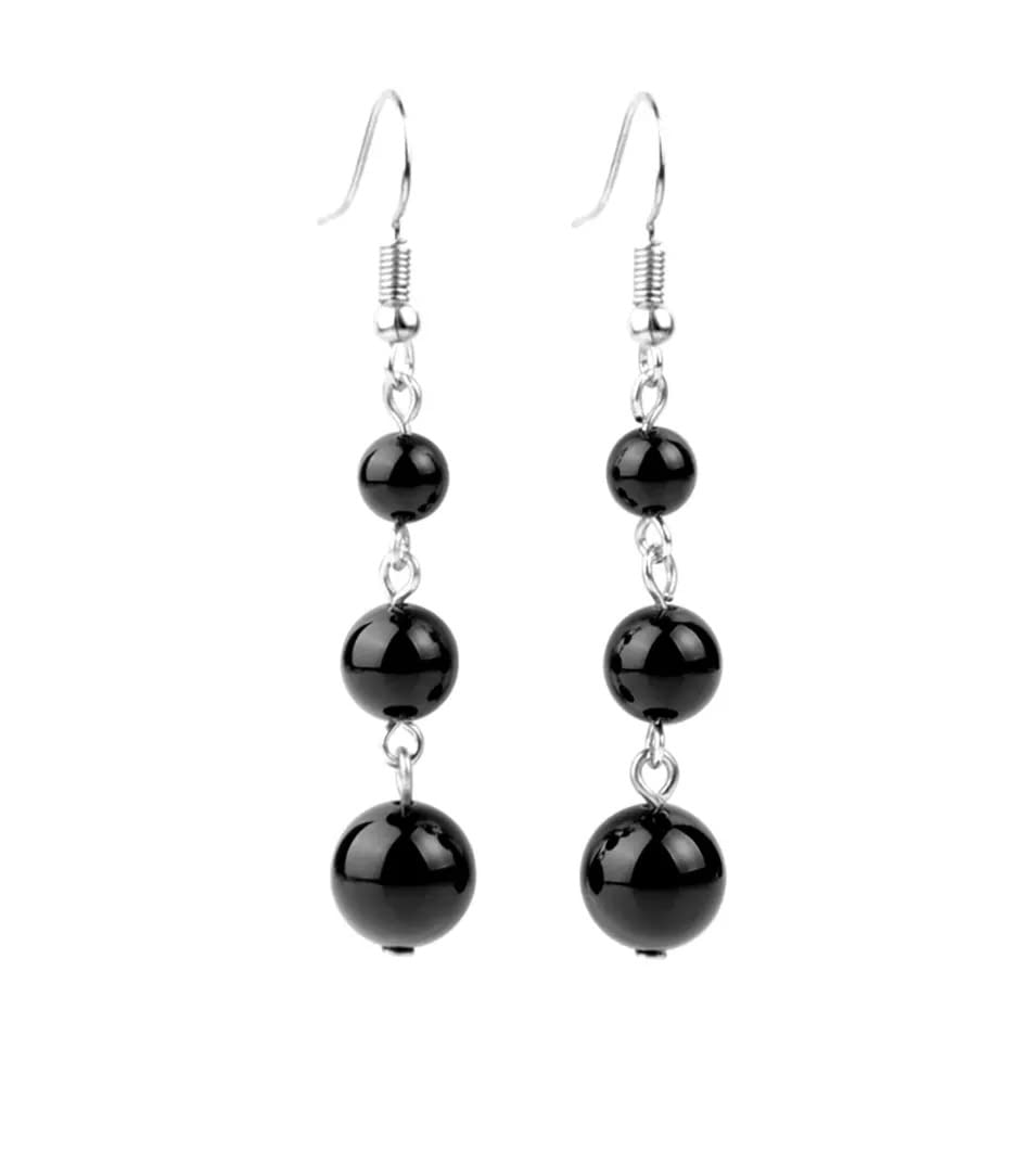 Astroghar Natural Black Tourmaline Beaded Tops Jhumka Crystal Earring Pair For Women And Girls (B0BLKCL38V) Amazon Price History, Amazon Price Tracker