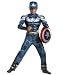 Disguise Marvel Captain America The Winter Soldier Movie 2 Captain America Classic Muscle Boys Costume, Medium (7-8)