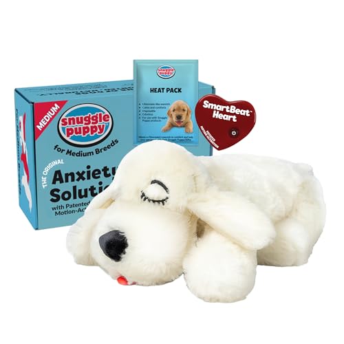 Snuggle Puppy Heartbeat Dog Toy for Puppies, Real-Feel Heartbeat, Calming Sleep Aid and Crate...