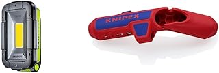 Unilite SLR-1750 USB Rechargeable High Power LED Folding Portable Work Task Light with Power Bank & Knipex ErgoStrip Universal Stripping Tool, for right-handers 135 mm 16 95 01 SB