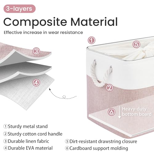 VQRTEXA 16x12x12 In Foldable Fabric Large Storage Bins with Handle 3 Pack by VQRTEXA - Used condition - US$31.89
