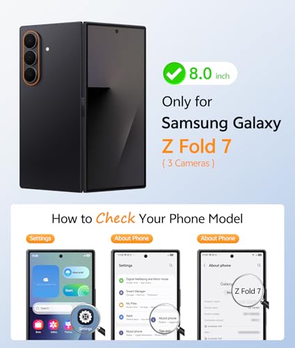 Image of FNTCASE for Samsung Galaxy Z Fold 7 Case: [Hinge Protection] Translucent Matte Cases [Compatible with Magsafe] [Screen Protector] Military Grade Shockproof Protective Phone Cover