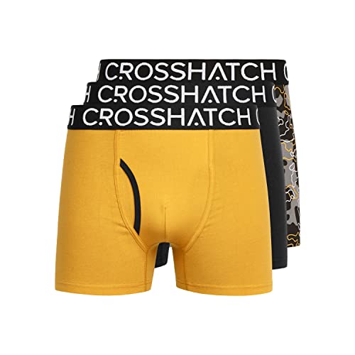 Calzoncillos Crosshatch Hexter bóxer de algodón elástico pack de 2 en tallas S a XXL
