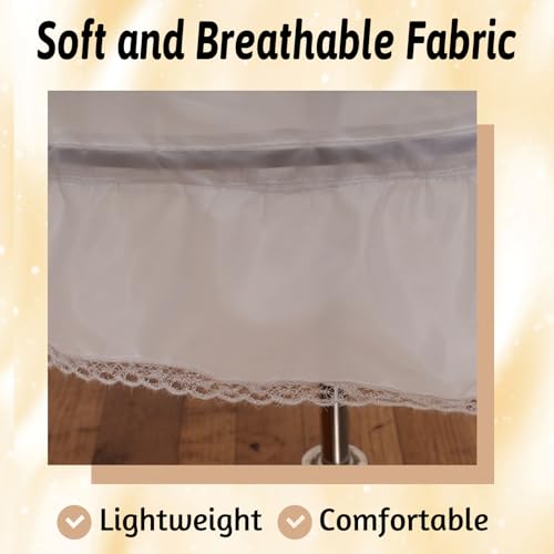 Girls Petticoat Underskirt with 3 Hoops Full Slip Skirt Petticoats for Crinoline Ball Gown3