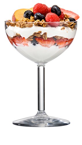 Drinique Champagne Coupe Unbreakable Tritan Stemware, 8 oz (Set of 4), Clear