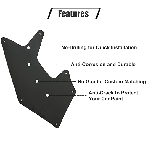 Image of ACROPIX Front Rear Splash Guard Mud Guards Mudflaps Fender Liner Shield Protection Set Fit for Toyota Sequoia with Clips Retainer - Pack of 4 Black