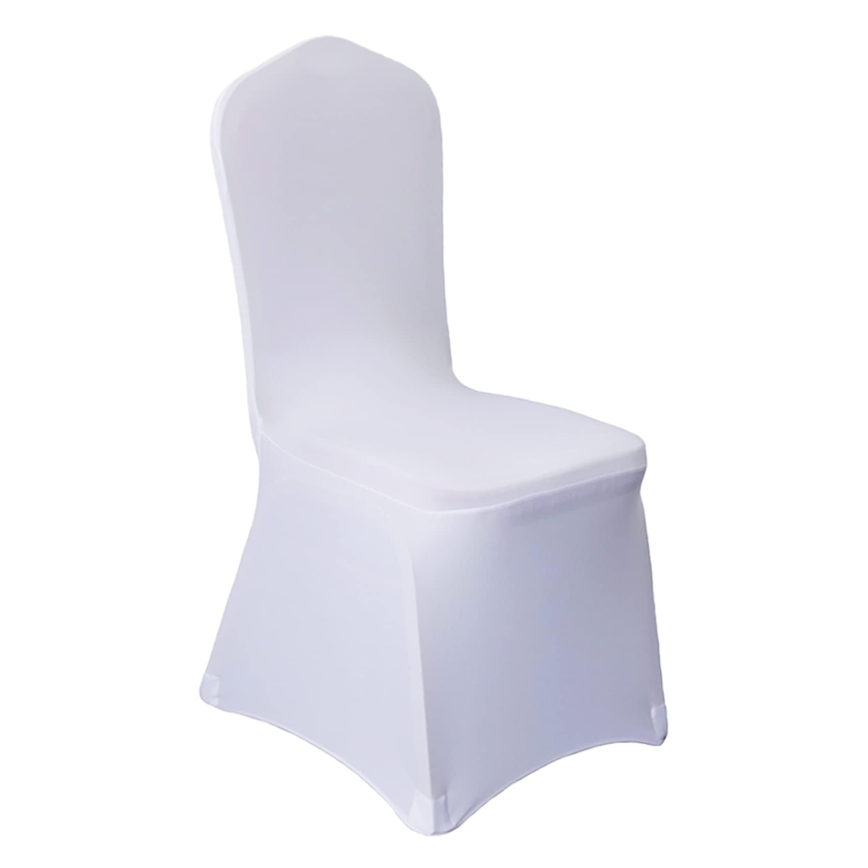 incomplete 100 Pcs White Washable Removable Universal for Wedding Party Dining Banquet Polyester Spandex Stretch Slipcovers Chair Covers