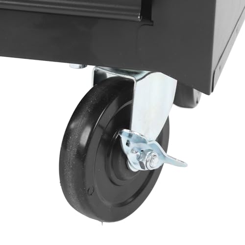 Handschub-Werkzeugwagen mit 5 Schubladen, Internem Verriegelungssystem, Leichtgängigem Schlitten, Kaltgewalztem Stahl, Abnehmbaren Rollen, Werkstattwagen mit 5 Fächern für die – Bild 8